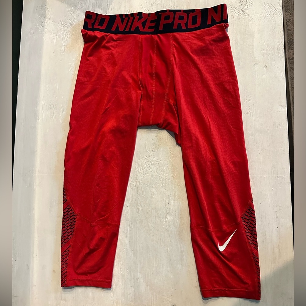 Nike Pro Men’s Red Tights Leggings